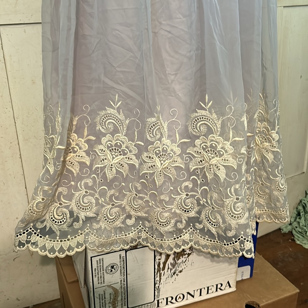 🔥RARE!🔥NOSWT Aventura Carrie Couture Lace & Chiffon Party Wedding Dress 60-70s - Picture 4 of 8